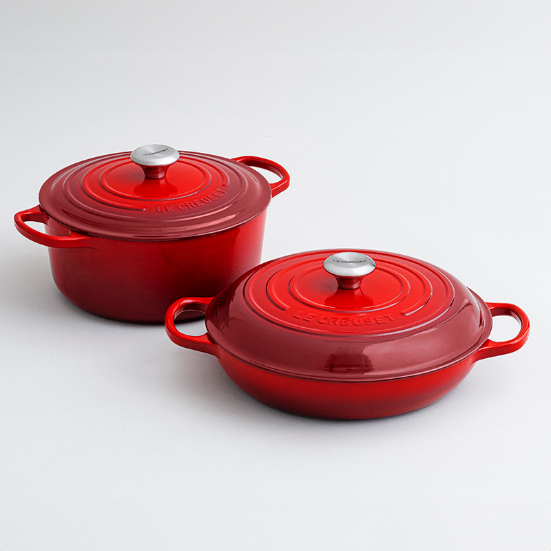 Round Dutch Oven and Braiser Set